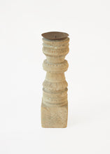 Load image into Gallery viewer, Carved Wooden Candlestick Holder