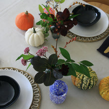 Load image into Gallery viewer, Mixed Murrine Murano Tumbler in Blue. Shop the range of Murano tumblers hand sourced by Rebecca Arts online.