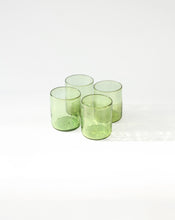 Load image into Gallery viewer, Handblown Light Green Tumbler Glass. Shop the range of hand sourced ceramics and glassware by Rebecca Arts online.