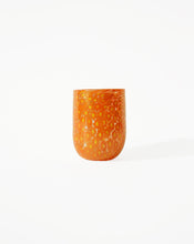 Load image into Gallery viewer, Floral Murano Tumbler in orange. Shop the range of Murano tumblers hand sourced by Rebecca Arts online.
