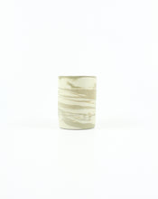 Load image into Gallery viewer, Off White Ceramic Neriage Tumbler by Sam Andrew. Shop the range of hand sourced ceramics and glassware by Rebecca Arts online.