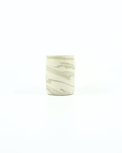 Load image into Gallery viewer, Off White Ceramic Neriage Tumbler by Sam Andrew. Shop the range of hand sourced ceramics and glassware by Rebecca Arts online.