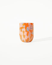 Load image into Gallery viewer, Orange Mixed Floral Murano Tumbler
