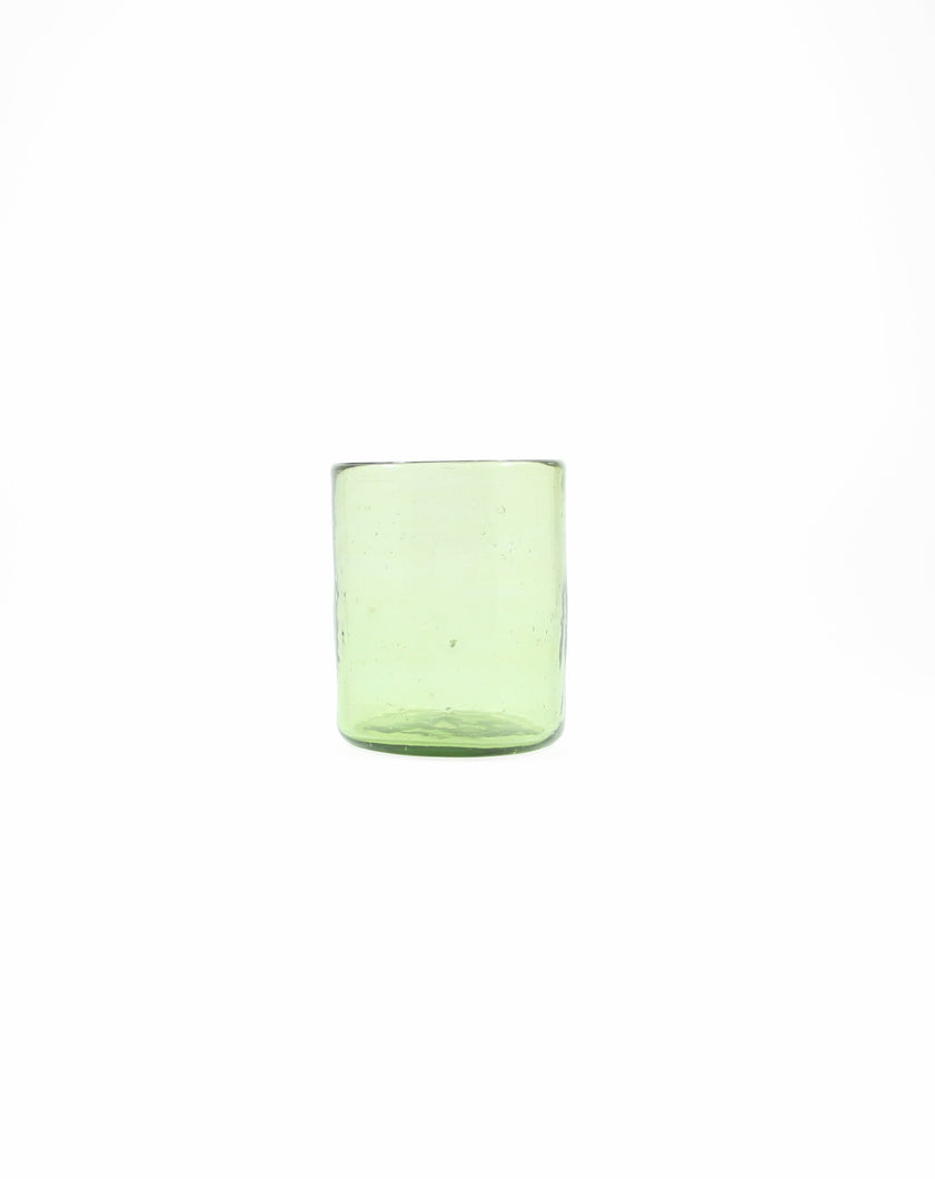 Handblown Light Green Tumbler Glass. Shop the range of hand sourced ceramics and glassware by Rebecca Arts online.